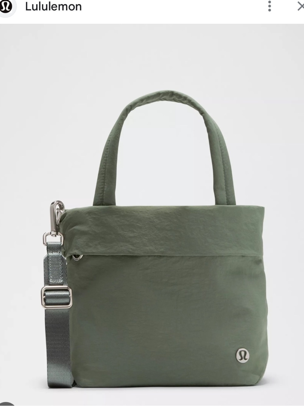 lululemon 🍋On My Level Tote/Crossbody Bag Small Color-Willow Leaf NWT
